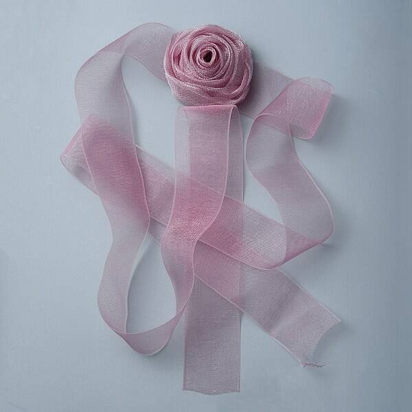 Cloth Rose Ribbon Chokers