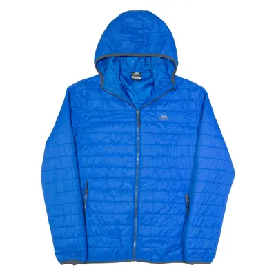 TRESPASS Insulated Mens Puffer Jacket Blue Hooded XS