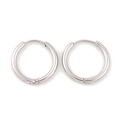 Non-Tarnish Round Ring 304 Stainless Steel Hoop Earrings for Women