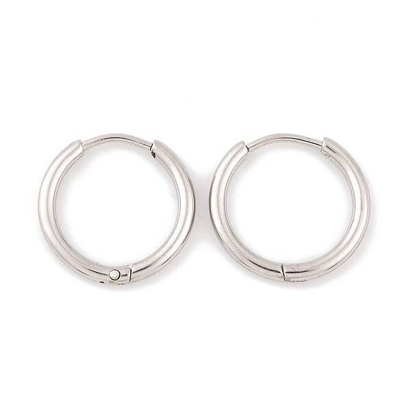 Non-Tarnish Round Ring 304 Stainless Steel Hoop Earrings for Women