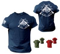 American Patriotic USA American Pride T-Shirt Military Veteran 2nd Amendment Casual Crewneck