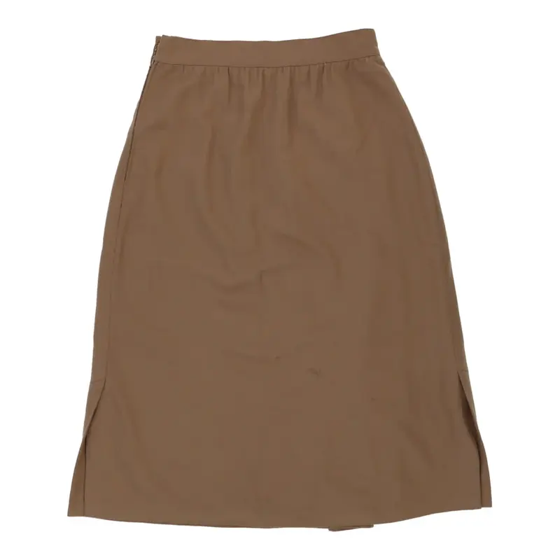Les Copains Midi Skirt - 26W UK 6 Brown Wool