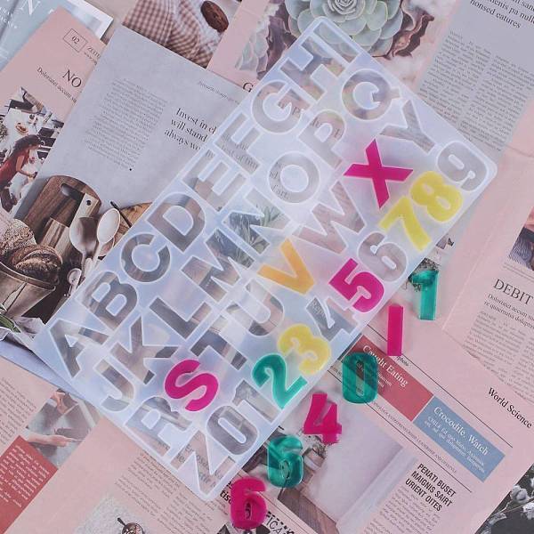 Number and Letter Design DIY Silicone Molds