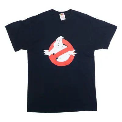 FRUIT OF THE LOOM Ghostbusters Mens T-Shirt Black Crew Neck M