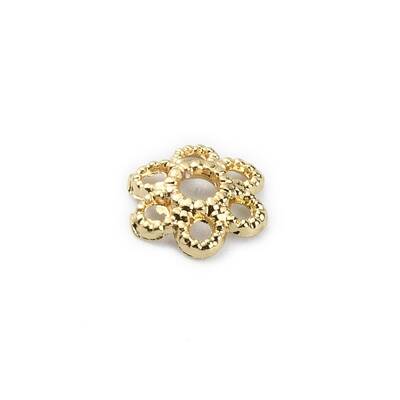 6-Petal Brass Bead Caps