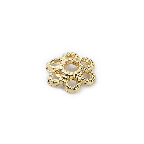 6-Petal Brass Bead Caps