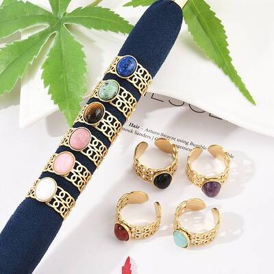 304 Stainless Steel Wide Open Cuff Rings