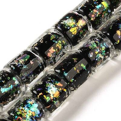Handmade Dichroic Foil Glass Beads Strands