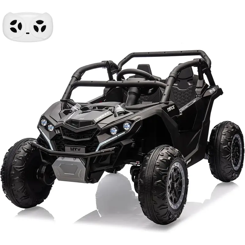 Garvee Ride - P Series: 24V Ride On Utv For Kids,2 Seater 4WD Electric Truck With Remote Control, High And Low Speed Adjustme...