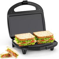 ABS07 Sandwich Maker, 2 Slice Grilled Cheese Maker with Non-stick Flat Plates, Indicator Lights, Cool Touch Handle, Easy to C...