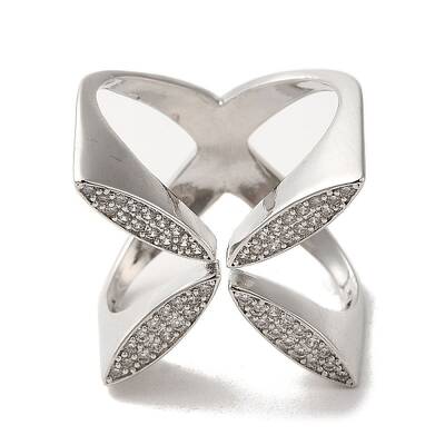 Brass Micro Pave Cubic Zirconia Rings