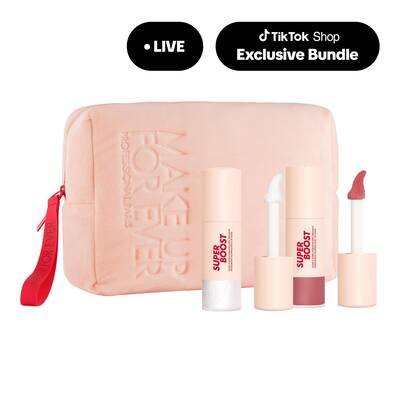 Super Boost Lip Gloss Duo - Only on TikTok Shop - Moisturizing & Plumping Lip Gloss with Hyaluronic Acid and Makeup Pouc