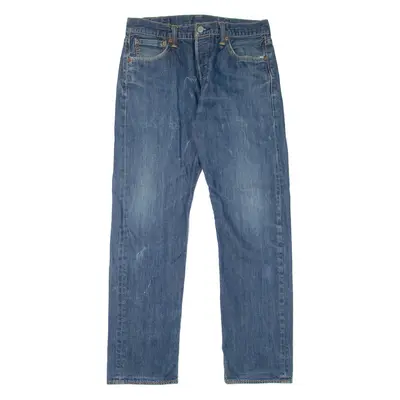 LEVI'S 501 Jeans Mens Blue Regular Straight Stone Wash W32 L32