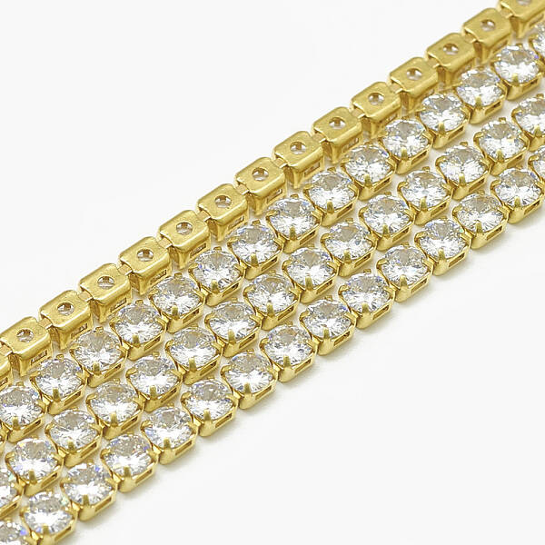 Brass Cubic Zirconia Chains