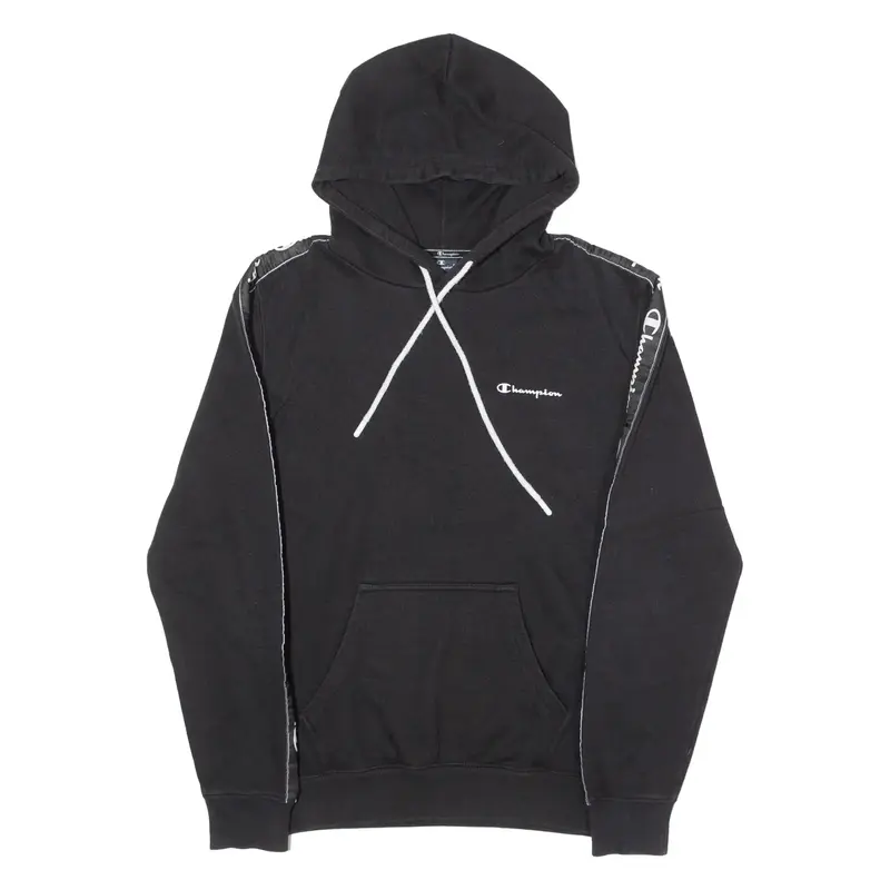 CHAMPION Mens Black Hoodie S