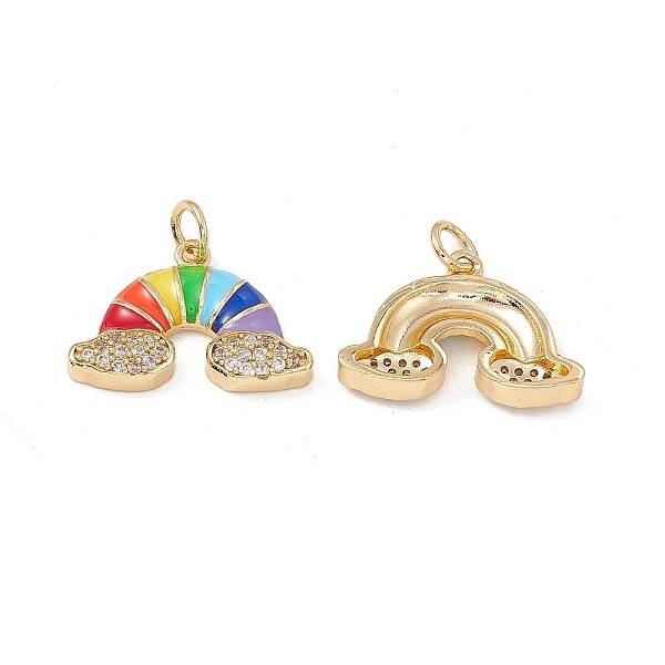 Brass Micro Pave Cubic Zirconia Charms