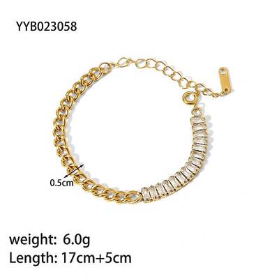 Simple Stainless Steel Chain Link Bracelets for Summer Beach