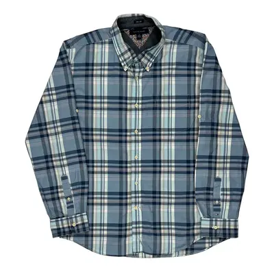 Checked Tommy Hilfiger Slim Fit Shirt - XL Blue Cotton