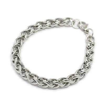 Tarnish Resistant Trendy 304 Stainless Steel Wheat Chain Bracelets