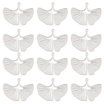 12Pcs Ion Plating(IP) 201 Stainless Steel Pendants