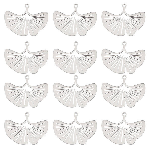 12Pcs Ion Plating(IP) 201 Stainless Steel Pendants