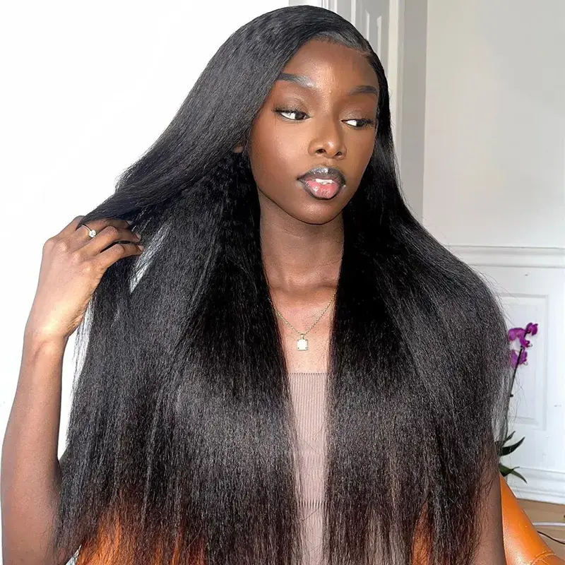 Kinky Straight Wear Go Wig HD Lace Front 180% Density Glueless Wig |