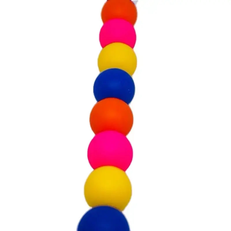 Rainbow Bead Mix Silicone 12mm (80 count) or 15mm (60 count) Rainbow Bead Mix Hot Pink Royal Blue Orange Yellow