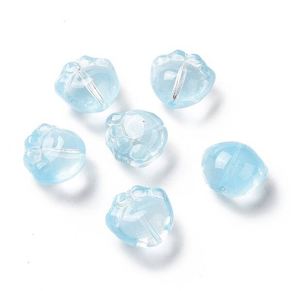 Transparent Spray Painted Glass Beads