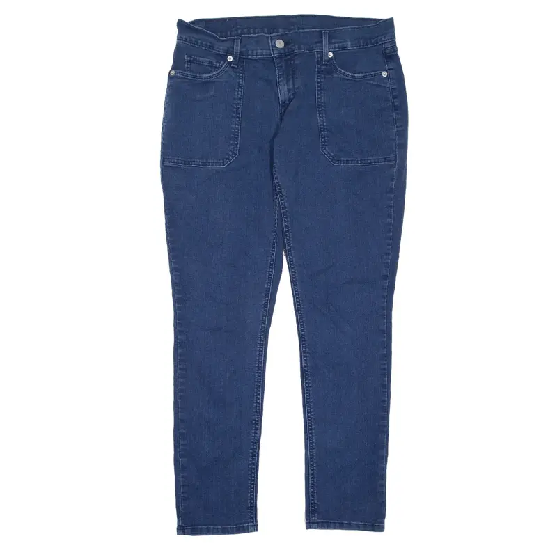 LEVI'S Rib Pattern Jeans Blue Denim Slim Skinny Womens W30 L28