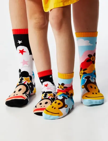 JULIUS & CLANCY MATCHY MISMATCHY SOCKS SET | 2nd Pair: ADULT SMALL | 1st Pair: KIDS SMALL