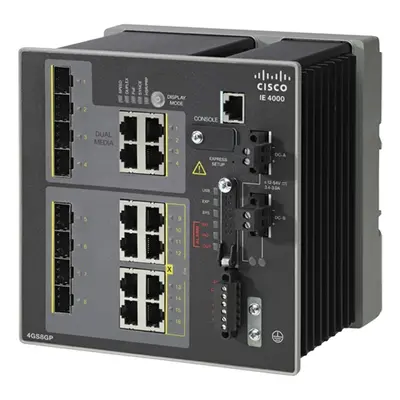 Cisco IE40004GS8GP4GE-RF | Industrial Ethernet 4000 Series 8 x Ports 10/100/1000Base-T + 8 x Ports PoE+ 10/100/1000Base-T + 4...