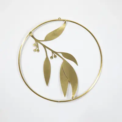Hand Crafted Leaves Metal Wall Decor - Banana