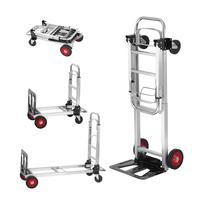 VEVOR Aluminum Folding Hand Truck, 2 in 1 Design Max 800 lbs Capacity, Heavy Duty Industrial Collapsible cart, Dolly Cart wit...