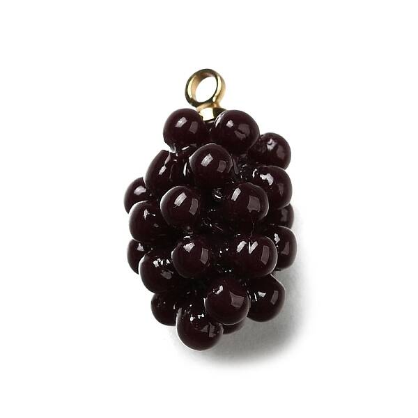 Grape Brass Acrylic Pendants