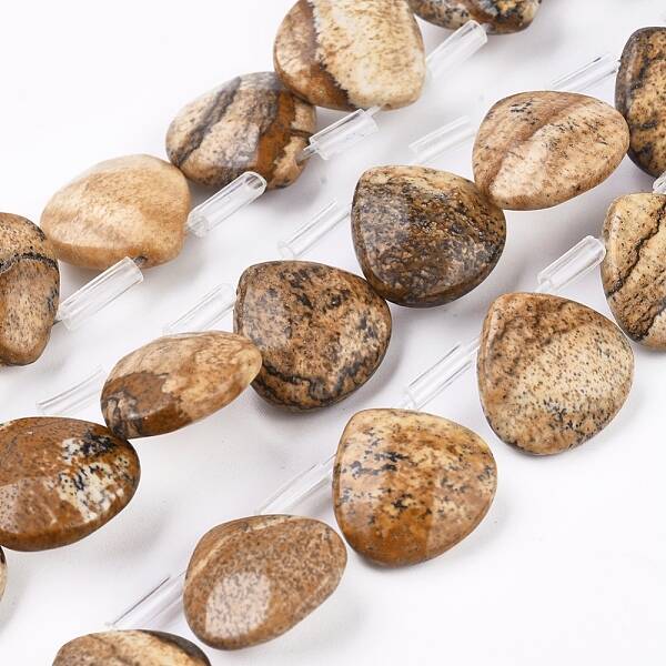 Natural Picture Jasper Beads Strands
