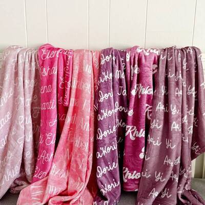 Aperturee Personalized Baby Girl Name Blanket Custom Gift, 30x40in(76x102cm), 26 USD, S0D8795-S, name blankets