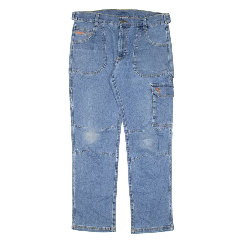 KAPRIOL Carpenter Cargo Mens Jeans Blue Regular Straight W36 L31