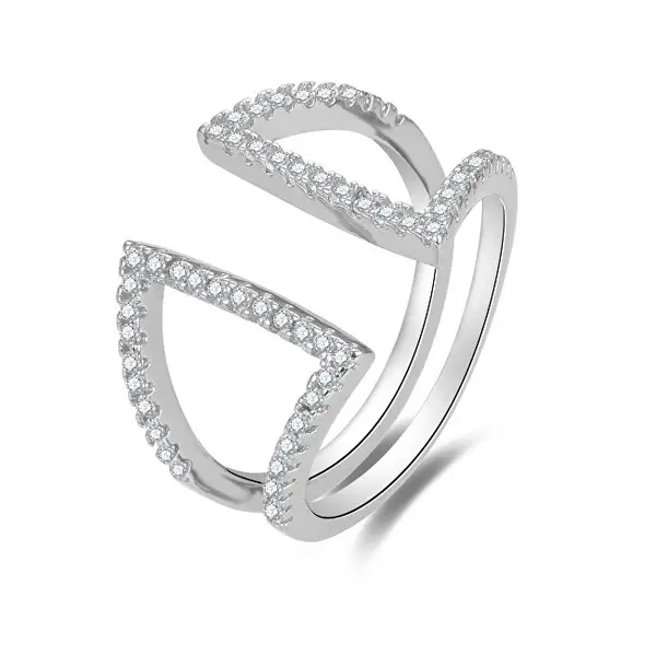Beneto Silver ring with zirconia AGG473