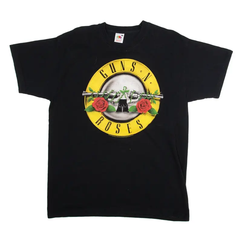 FRUIT OF THE LOOM Guns N' Roses Mens Band T-Shirt Black L