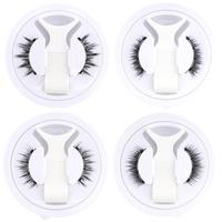 Magnetic False Eyelashes with Tweezer, 4 Pairs Waterproof Reusable Magnetic Eyelashes, Natural Look Eyelash Extensions, Eye M...