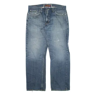 LEVI'S 514 Jeans Distressed Mens Blue Slim Straight W34 L30