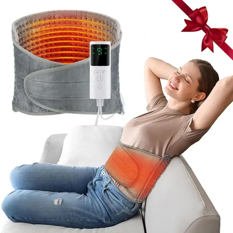 Electric Heated Waist Belt, 1 Count Washable Electric Heating Pad, 9-level Temperature Adjustment & 4-level Timing Heating Pa...