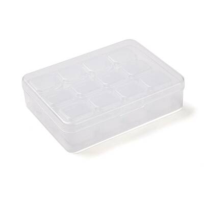 12 Grids Rectangle Plastic Bead Organizer Containers