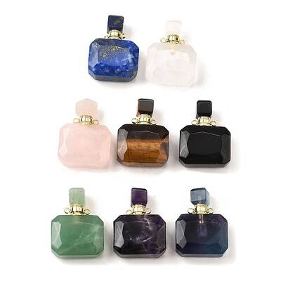 Gemstone Perfume Bottle Pendants
