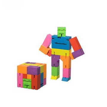 50 Customized Areaware Multicolored Cubebot Toy Robot - Hardwood & ...