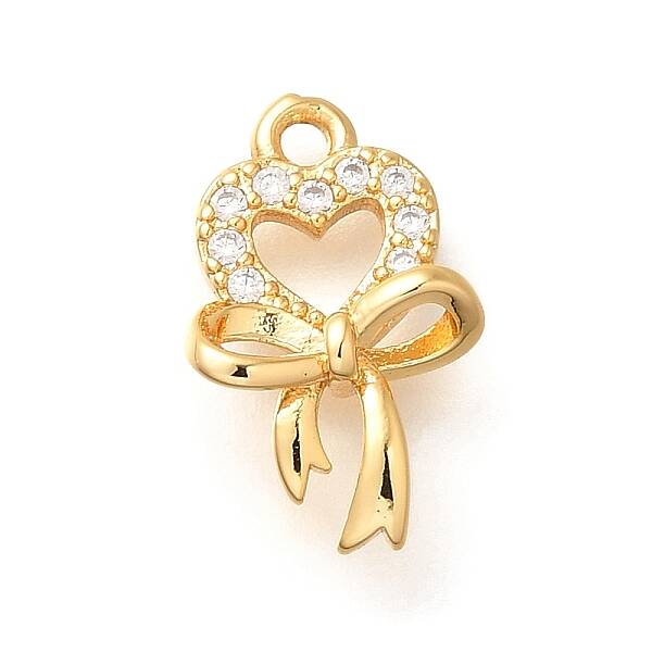 Brass Micro Pave Cubic Zirconia Pendants