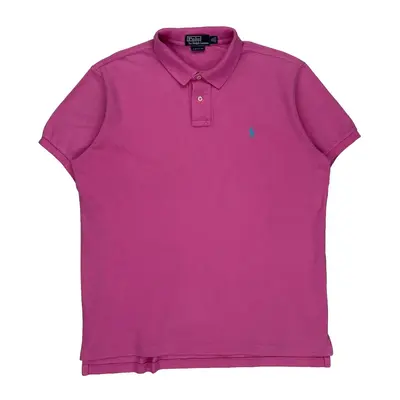 Ralph Lauren Polo Shirt - XL Pink Cotton
