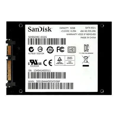 SDSSDRC-032G-1 SanDisk 32GB Multi-Level Cell SATA 6Gb/s 2.5-Inch Solid State Drive