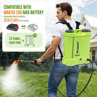 VAXMAY Battery Powered Backpack Sprayer 3.2 Gallon 80 PSI Electric Garden Sprayer Compatible with Makita 18V Battery 5 Nozzle...