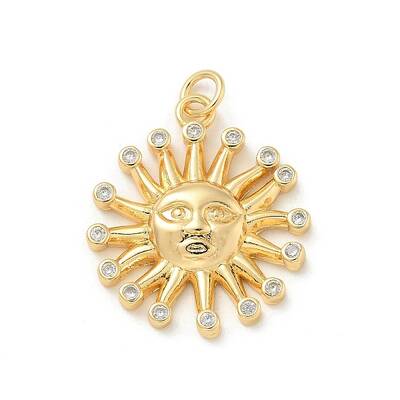 Brass Micro Pave Cubic Zirconia Pendants